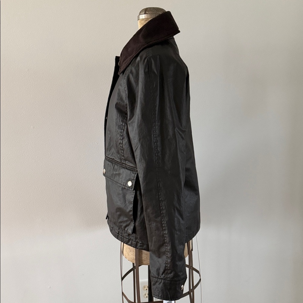 KENSIE Women’s Corduroy Trim Coated Wax Barn Jacket Size Small - Picture 8 of 14